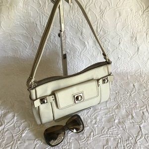 Off White Leather  hand / shoulder purse / bag